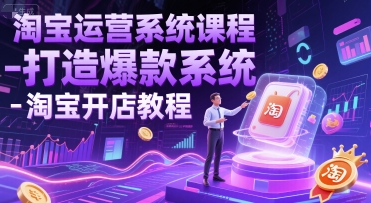 淘宝运营系统课程-打造爆款系统-淘宝开店教程-知芽创业社