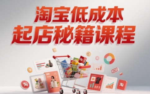 淘宝低成本起店系统课，助你快速起店，实现弯道超车-知芽创业社