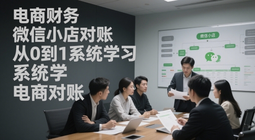 电商财务微信小店对账，从0到1系统学习电商对账-知芽创业社