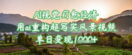 AI视觉疗愈经济：用ai重构超写实风景视频，单日变现多张-知芽创业社