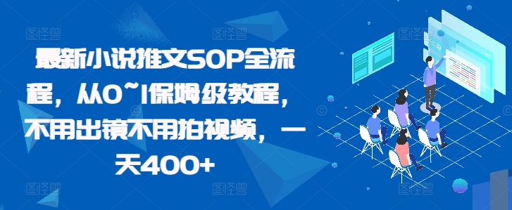 最新小说推文SOP全流程，从0~1保姆级教程，不用出镜不用拍视频，一天400+-知芽创业社