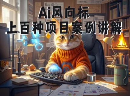 Ai风向标-附100种项目案例玩法-0基础小白到大神ai视频商业应用教学-知芽创业社