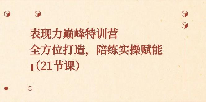 表现力巅峰特训营，全方位打造，陪练实操赋能（21节课）-知芽创业社