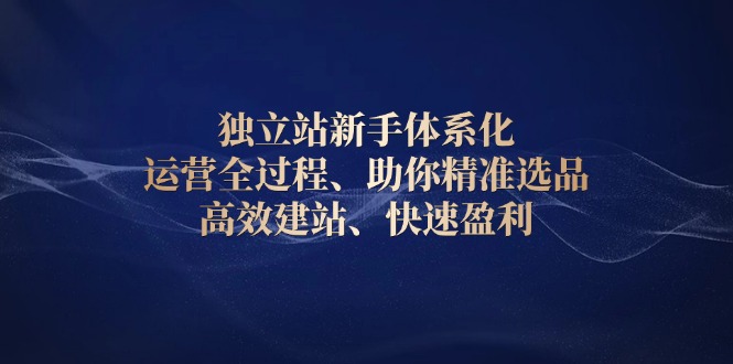 独立站新手体系化 运营全过程，助你精准选品、高效建站、快速盈利-知芽创业社