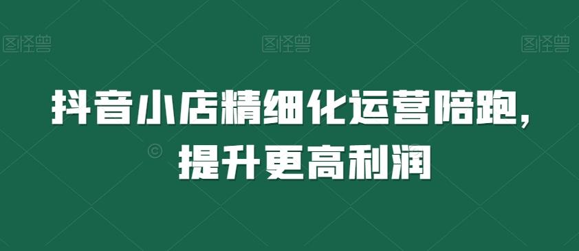 抖音小店精细化运营陪跑，提升更高利润-知芽创业社