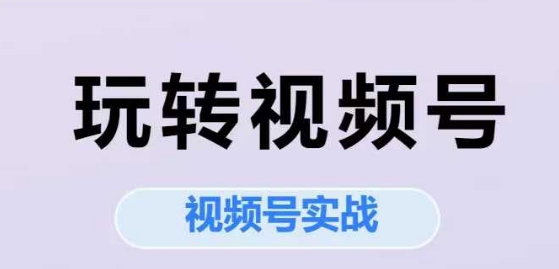 玩转视频号，视频号实战系列课-知芽创业社