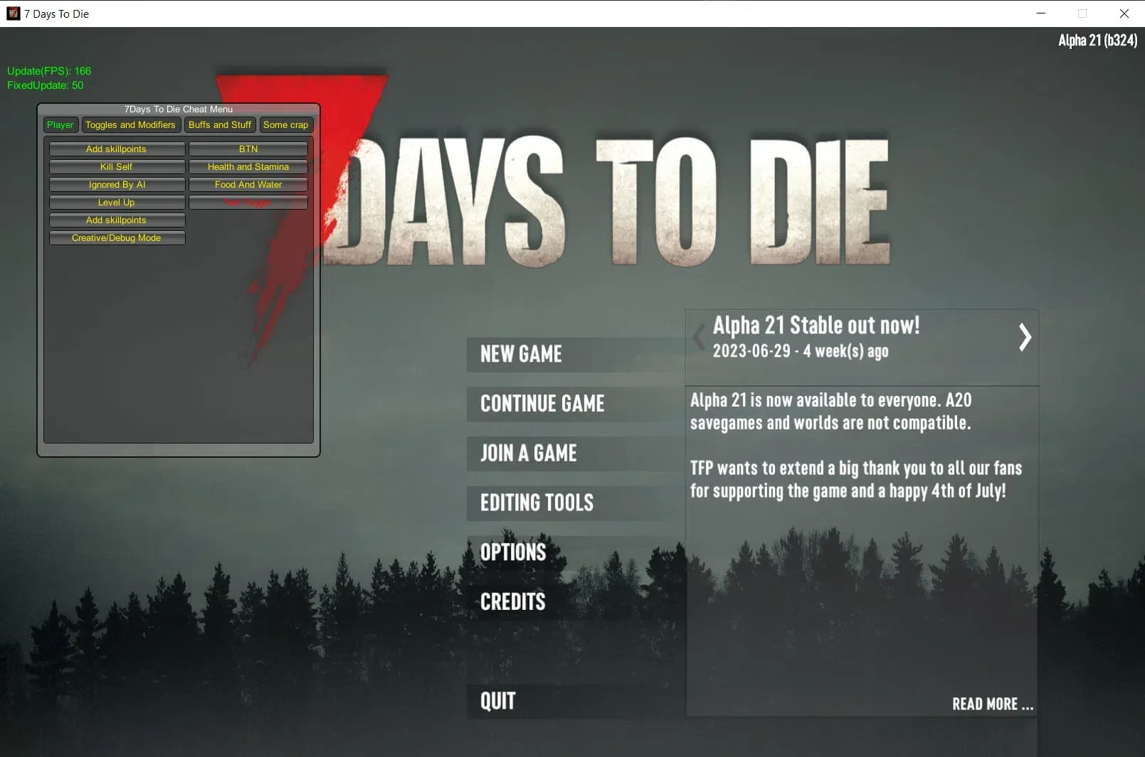 7 Days to Die 七日杀多功能修改器 v1.1.3.105 免费版-知芽创业社