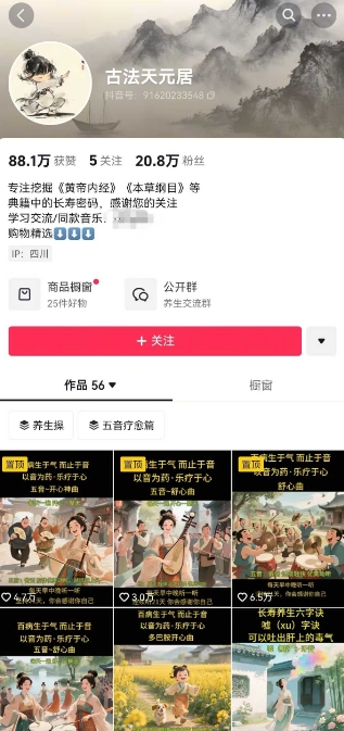 古法五音养生教程，五音疗愈的视频的制作方法，2-4小时就能学会，作者10天涨粉10W-知芽创业社