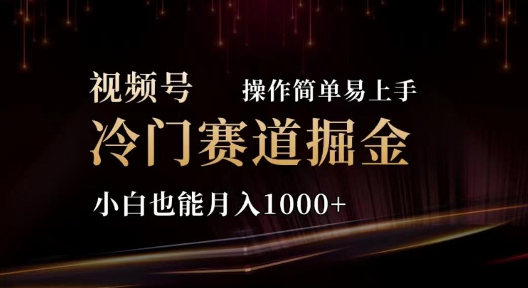 2024视频号冷门赛道掘金，操作简单轻松上手，小白也能月入1000+-知芽创业社