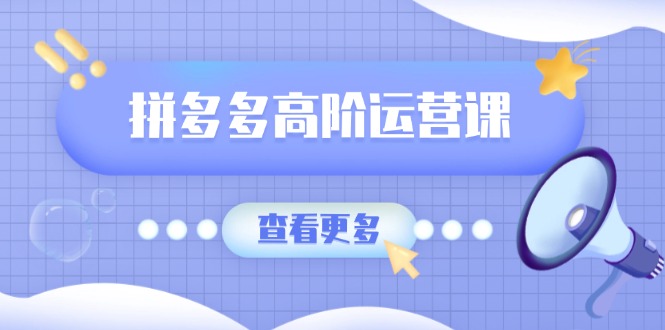 拼多多高阶运营课：极致群爆款玩法，轻付费无尽复制，打造单品爆款之路-知芽创业社