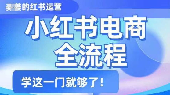 小红书电商全流程，精简易懂，从入门到精通，学这一门就够了-知芽创业社