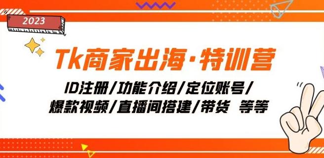 Tk商家出海·特训营：ID注册/功能介绍/定位账号/爆款视频/直播间搭建/带货-知芽创业社