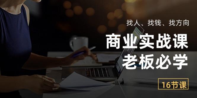 商业实战课【老板必学】：找人、找钱、找方向(16节课-知芽创业社