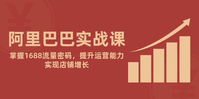 阿里巴巴实战课：掌握1688流量密码，提升运营能力，实现店铺增长-知芽创业社