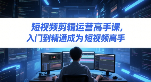 短视频剪辑运营高手课，入门到精通成为短视频高手-知芽创业社